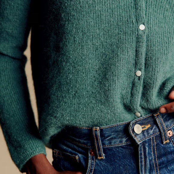 NWT Sezane Gaspard Cardigan in Sage Never Worn M - Picture 4 of 6